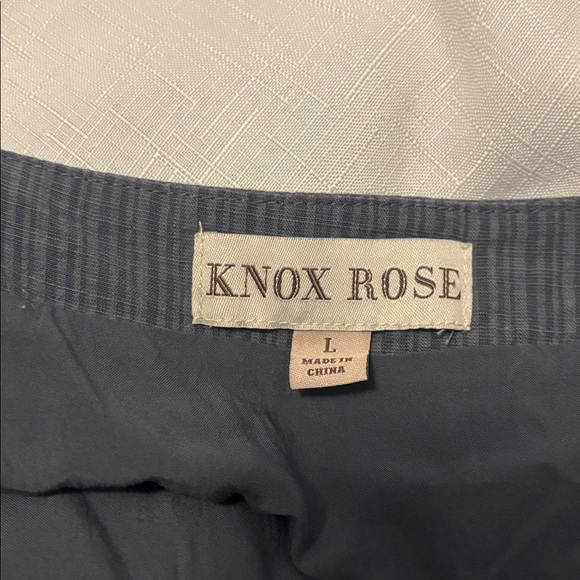 Knox Rose Blue Steel Shore embroidered tiered midi dress SZ L Cotton Blend Boho - Picture 4 of 12